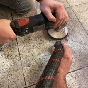 schuren van een natuursteen reparatie