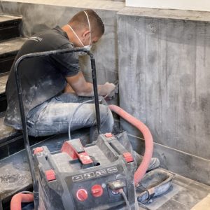 hardsteen schuren en polijsten
