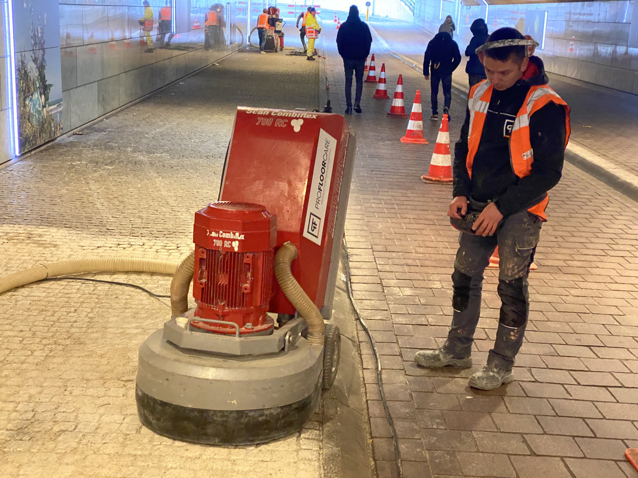 Boucharderen met bushhammers