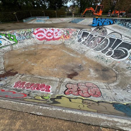Te ruwe skateboard baan