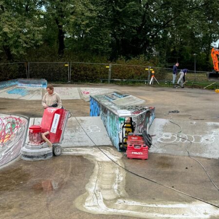 Gladmaken van een Skatepark