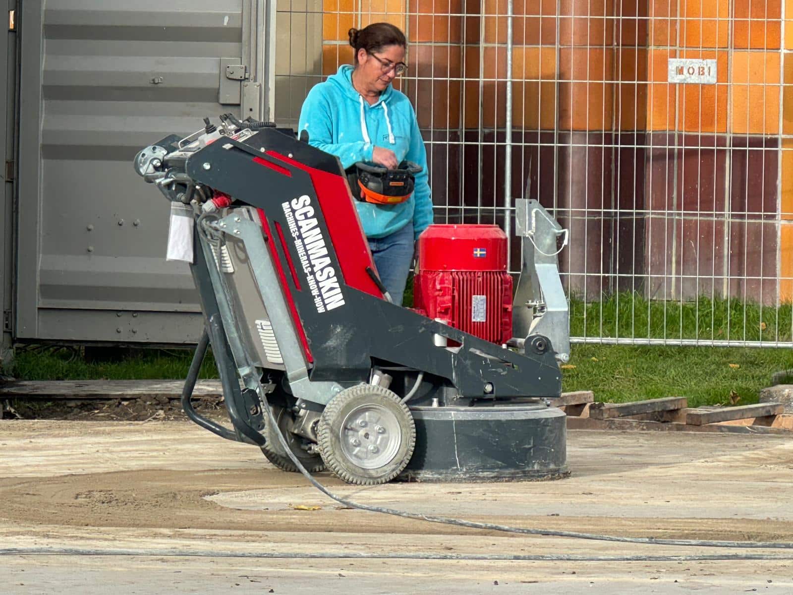 Verregend beton-machinaal schuren